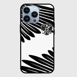 Чехол для iPhone 13 Pro ГЕРБ РОССИИ КРЫЛЬЯ СВОБОДЫ, цвет: 3D-черный