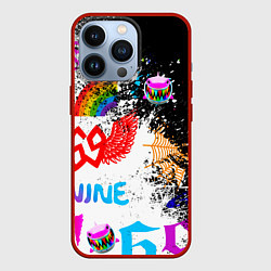 Чехол для iPhone 13 Pro 6ix9ine сикс найн, цвет: 3D-красный