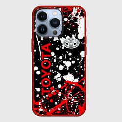 Чехол для iPhone 13 Pro Toyota тойота брызги красок, цвет: 3D-красный