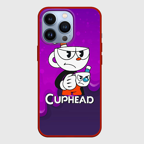 Чехол iPhone 13 Pro Недовольная чашечка cuphead / 3D-Красный – фото 1