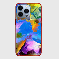 Чехол для iPhone 13 Pro Цветочный узор Summer, цвет: 3D-красный