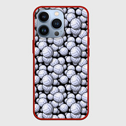 Чехол для iPhone 13 Pro Волейбольные Мячи Volleyballs, цвет: 3D-красный