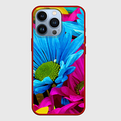 Чехол для iPhone 13 Pro Ромашки Pattern, цвет: 3D-красный