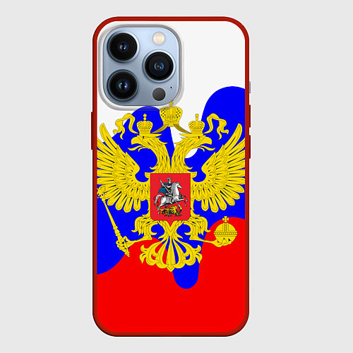 Чехол iPhone 13 Pro Герб россии герб / 3D-Красный – фото 1