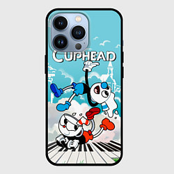 Чехол для iPhone 13 Pro Cuphead 2 чашечки, цвет: 3D-черный