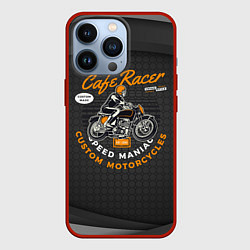 Чехол для iPhone 13 Pro Moto Sport, цвет: 3D-красный