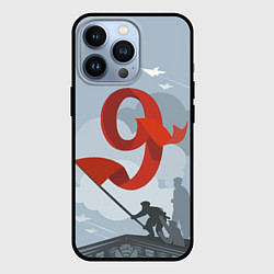 Чехол для iPhone 13 Pro Знамя ДЕНЬ ПОБЕДЫ, цвет: 3D-черный