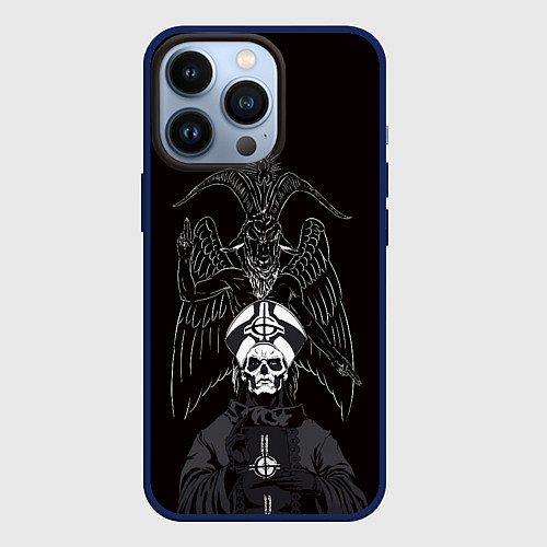 Чехол iPhone 13 Pro Ghost Papa Emeritus / 3D-Тёмно-синий – фото 1