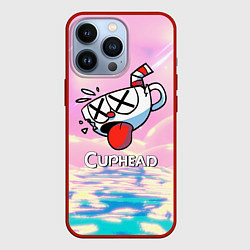 Чехол для iPhone 13 Pro Cuphead Разбитая чашечка, цвет: 3D-красный
