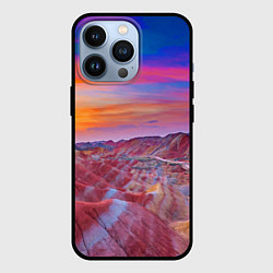 Чехол для iPhone 13 Pro Краски природы Горы Neon Китай, цвет: 3D-черный