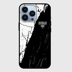 Чехол для iPhone 13 Pro Marilyn manson Трещины, цвет: 3D-черный