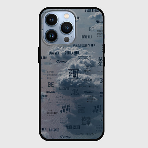 Чехол iPhone 13 Pro BTS Дискография / 3D-Черный – фото 1