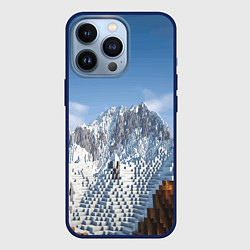 Чехол для iPhone 13 Pro Minecraft Mountains Video game, цвет: 3D-тёмно-синий