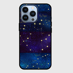 Чехол для iPhone 13 Pro Самые известные созвездия Северного полушария лето, цвет: 3D-черный
