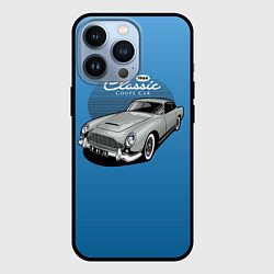 Чехол для iPhone 13 Pro Blue retro car, цвет: 3D-черный