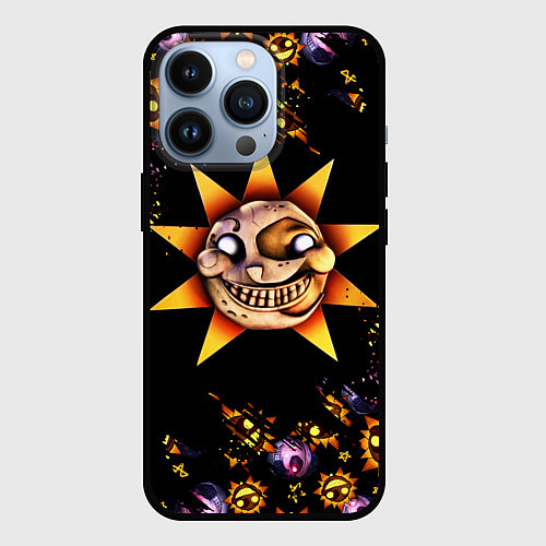 Чехол iPhone 13 Pro Five Nights at Freddys: Security Breach Солнце пат / 3D-Черный – фото 1
