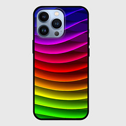 Чехол для iPhone 13 Pro Color line neon pattern Abstraction Summer 2023, цвет: 3D-черный