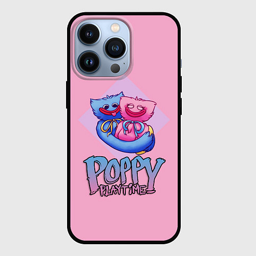 Чехол iPhone 13 Pro POPPY PLAYTIME - KISSY MISSY AND HAGGY WAGGY / 3D-Черный – фото 1