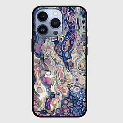 Чехол для iPhone 13 Pro Не смешавшиеся краски abstract pattern, цвет: 3D-черный