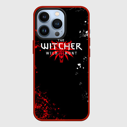 Чехол iPhone 13 Pro THE WITCHER: Ведьмак: Охотник на Монстров / 3D-Красный – фото 1