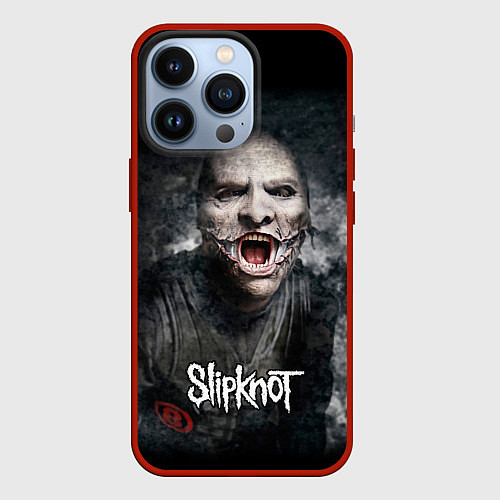 Чехол iPhone 13 Pro Slipknot - The Gray Chapter - Corey Taylor / 3D-Красный – фото 1