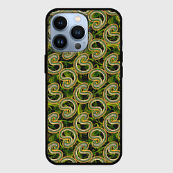 Чехол для iPhone 13 Pro Текстурные узоры, цвет: 3D-черный