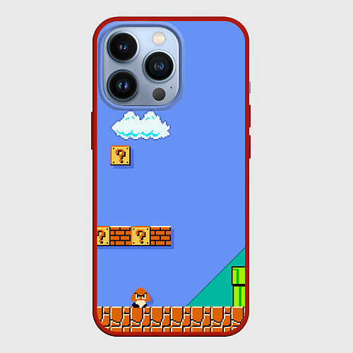 Чехол iPhone 13 Pro Марио дизайн / 3D-Красный – фото 1