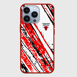 Чехол для iPhone 13 Pro CHICAGO BULLS ЧИКАГО БУЛЛС, цвет: 3D-красный