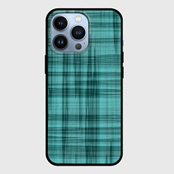 Чехол для iPhone 13 Pro Клетчатый узор цвета морской волны checkered patte, цвет: 3D-черный