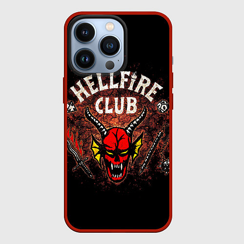 Чехол iPhone 13 Pro Hellfire club / 3D-Красный – фото 1