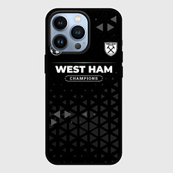 Чехол для iPhone 13 Pro West Ham Champions Uniform, цвет: 3D-черный