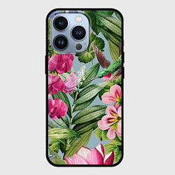 Чехол для iPhone 13 Pro Цветы Эдема, цвет: 3D-черный