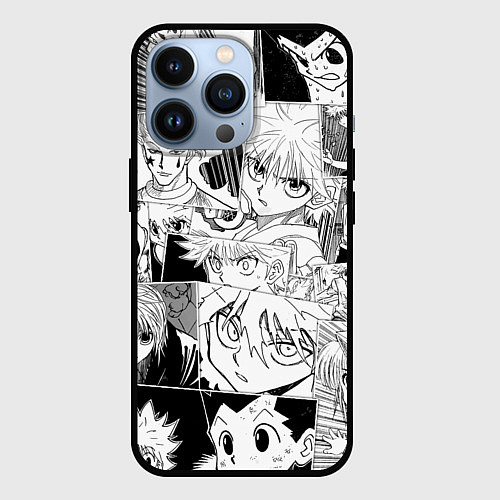 Чехол iPhone 13 Pro Hunter x Hunter pattern / 3D-Черный – фото 1