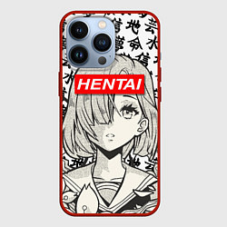 Чехол для iPhone 13 Pro HENTAI SCHOOL GIRL ХЕНТАЙ ШКОЛЬНИЦА, цвет: 3D-красный