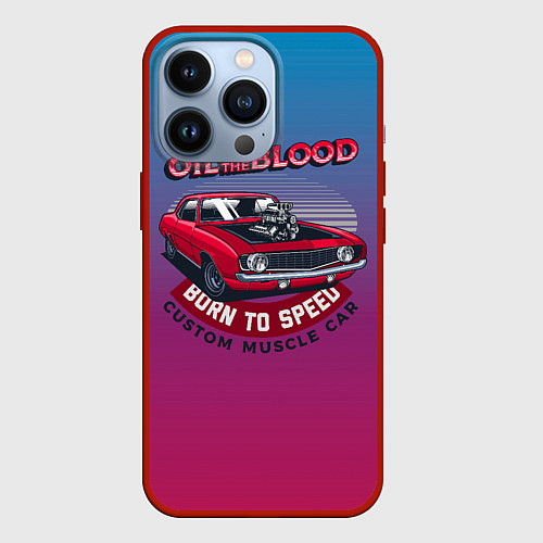Чехол iPhone 13 Pro Масло - кровь для автомобиля / 3D-Красный – фото 1