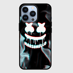 Чехол для iPhone 13 Pro Marshmello пламя с оттенком неона, цвет: 3D-черный