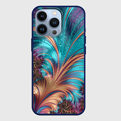 Чехол для iPhone 13 Pro Floral composition Цветочная композиция, цвет: 3D-тёмно-синий