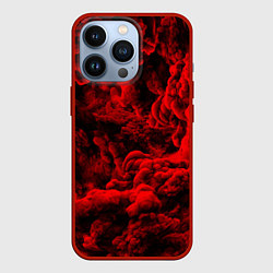 Чехол для iPhone 13 Pro Красный дым Red Smoke Красные облака, цвет: 3D-красный