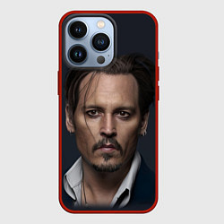 Чехол для iPhone 13 Pro Джонни Депп Johnny Depp, цвет: 3D-красный