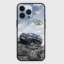 Чехол для iPhone 13 Pro Toyota Land Cruiser Prado на скальных камнях Mount, цвет: 3D-черный