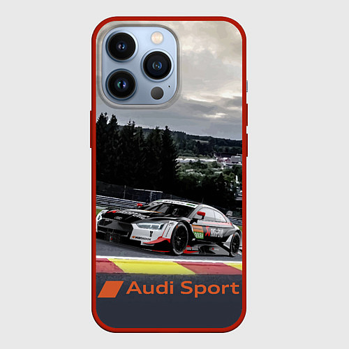 Чехол iPhone 13 Pro Audi Sport Racing team Ауди Спорт Гоночная команда / 3D-Красный – фото 1