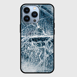 Чехол для iPhone 13 Pro Потрескавшийся лед, цвет: 3D-черный