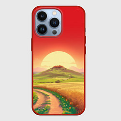 Чехол для iPhone 13 Pro Дорога к солнцу, цвет: 3D-красный