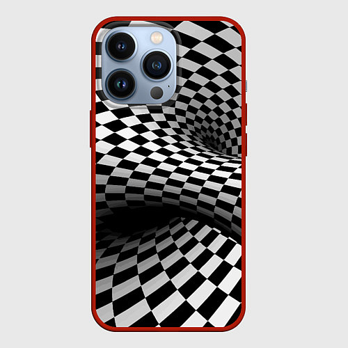 Чехол iPhone 13 Pro Геометрическая объёмная композиция Авангард / 3D-Красный – фото 1
