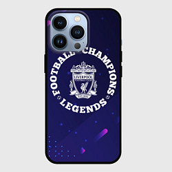 Чехол для iPhone 13 Pro Символ Liverpool и круглая надпись Football Legend, цвет: 3D-черный