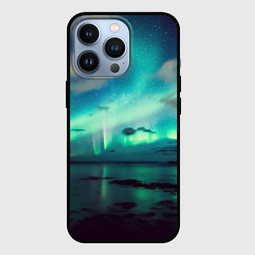 Чехол iPhone 13 Pro Aurora borealis / 3D-Черный – фото 1