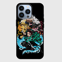 Чехол для iPhone 13 Pro КЛИНОК,РАССЕКАЮЩИЙ ДЕМОНОВ Kimetsu no Yaiba, цвет: 3D-черный