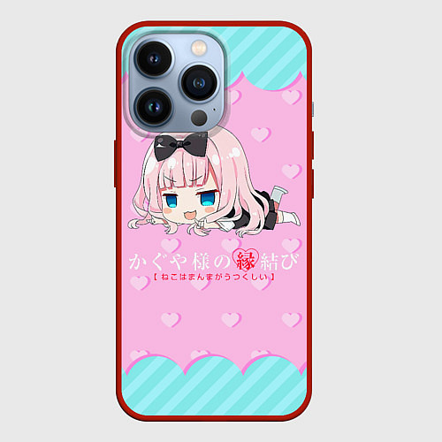 Чехол iPhone 13 Pro Цубамэ Коясу Kaguya-sama: Love is War / 3D-Красный – фото 1