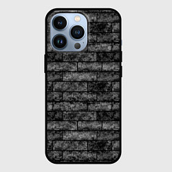 Чехол для iPhone 13 Pro Стена из черного кирпича Лофт, цвет: 3D-черный