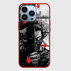 Чехол для iPhone 13 Pro Ghost of Tsushima Призрак Цусимы Дзин Сакай, цвет: 3D-красный
